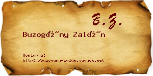 Buzogány Zalán névjegykártya